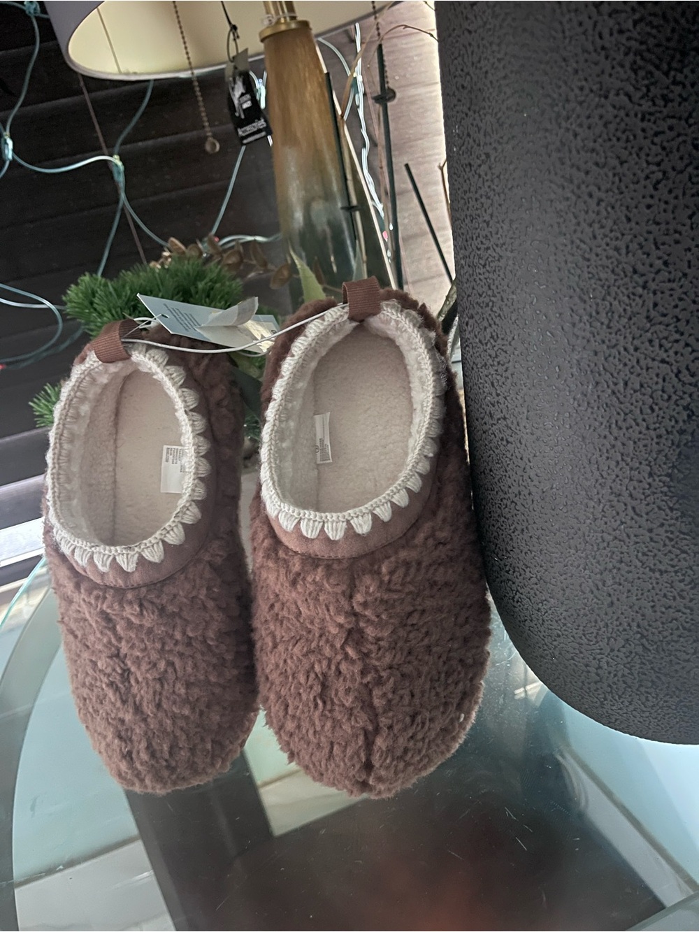 Cozy Brown Sherpa Slippers
